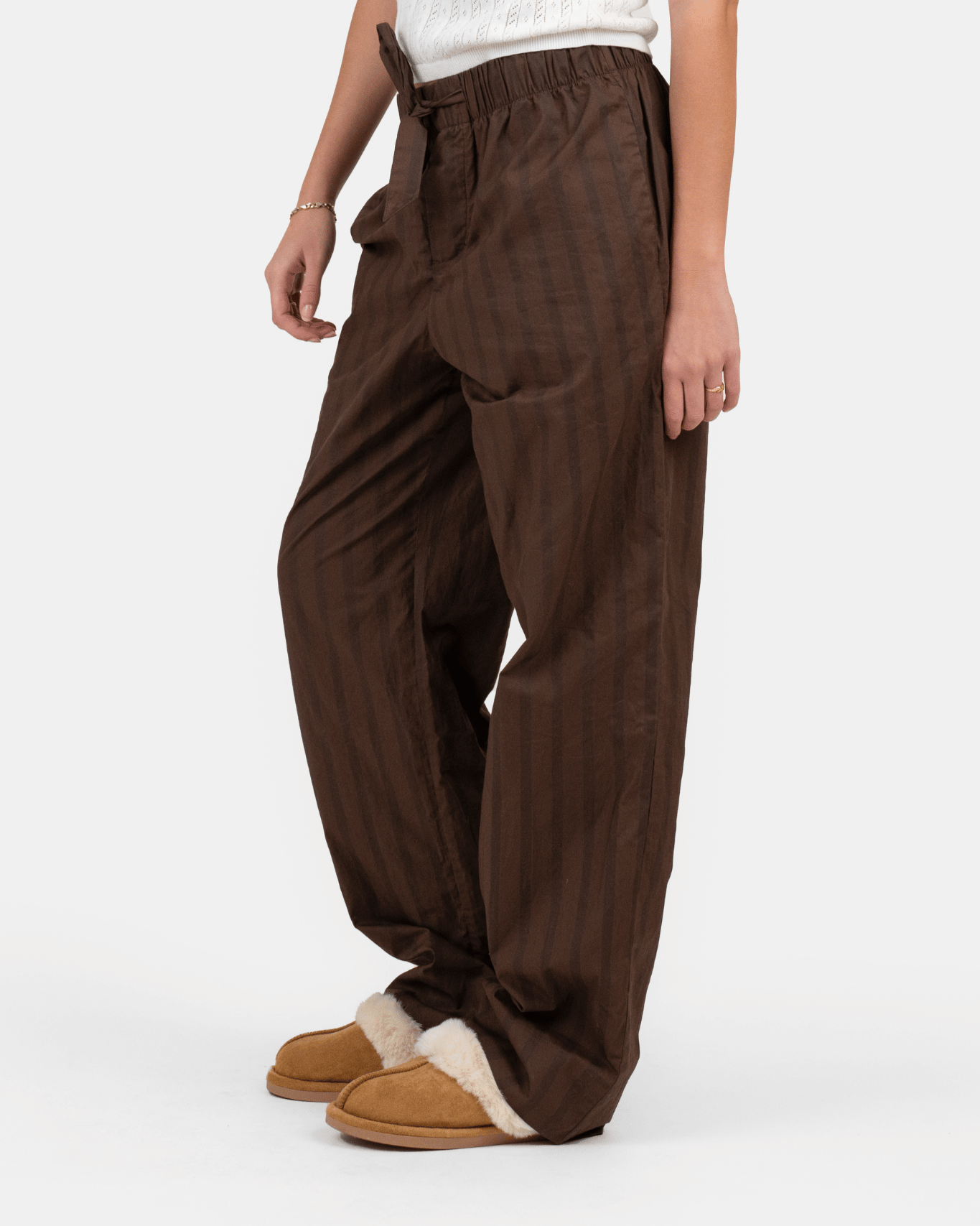 Pyjamas Pants Brun stribet | Skagen - clothing.dk